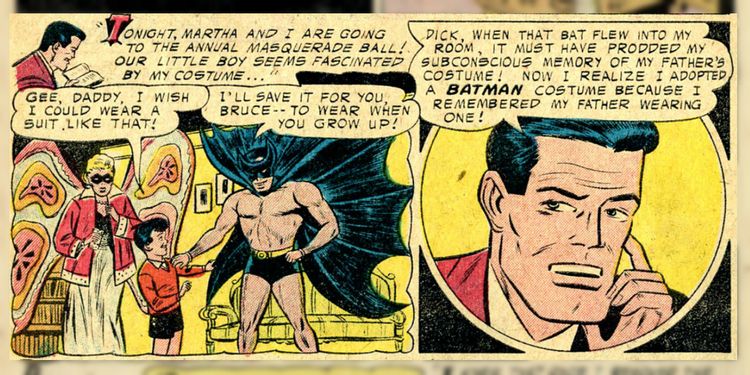 Bruce Kept The Original Batman Costume His Dad Wore In The Batcave